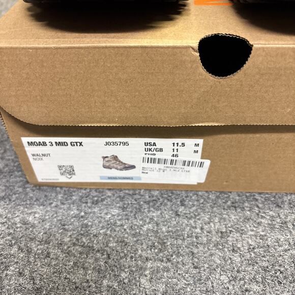 Merrell Men's Moab 3 Hiking Shoes Vibram Mid GTX Gore-Tex Walnut Brown 11.5 - Picture 3 of 5